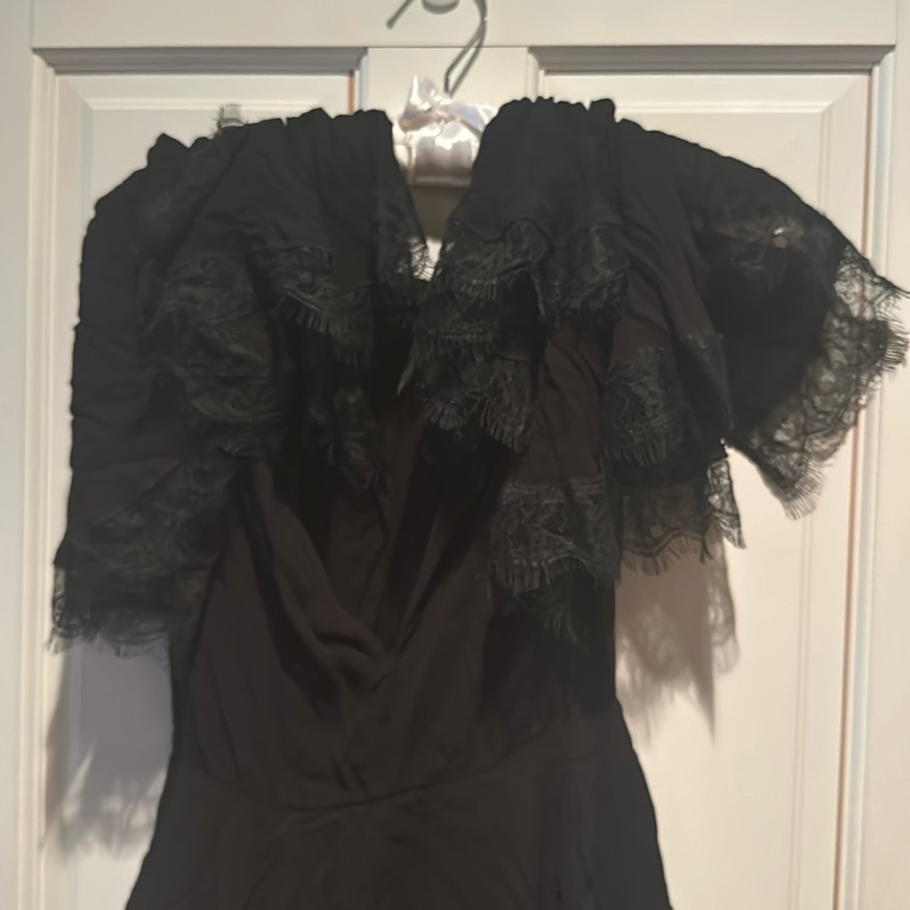 New- Twinset long black lace dress